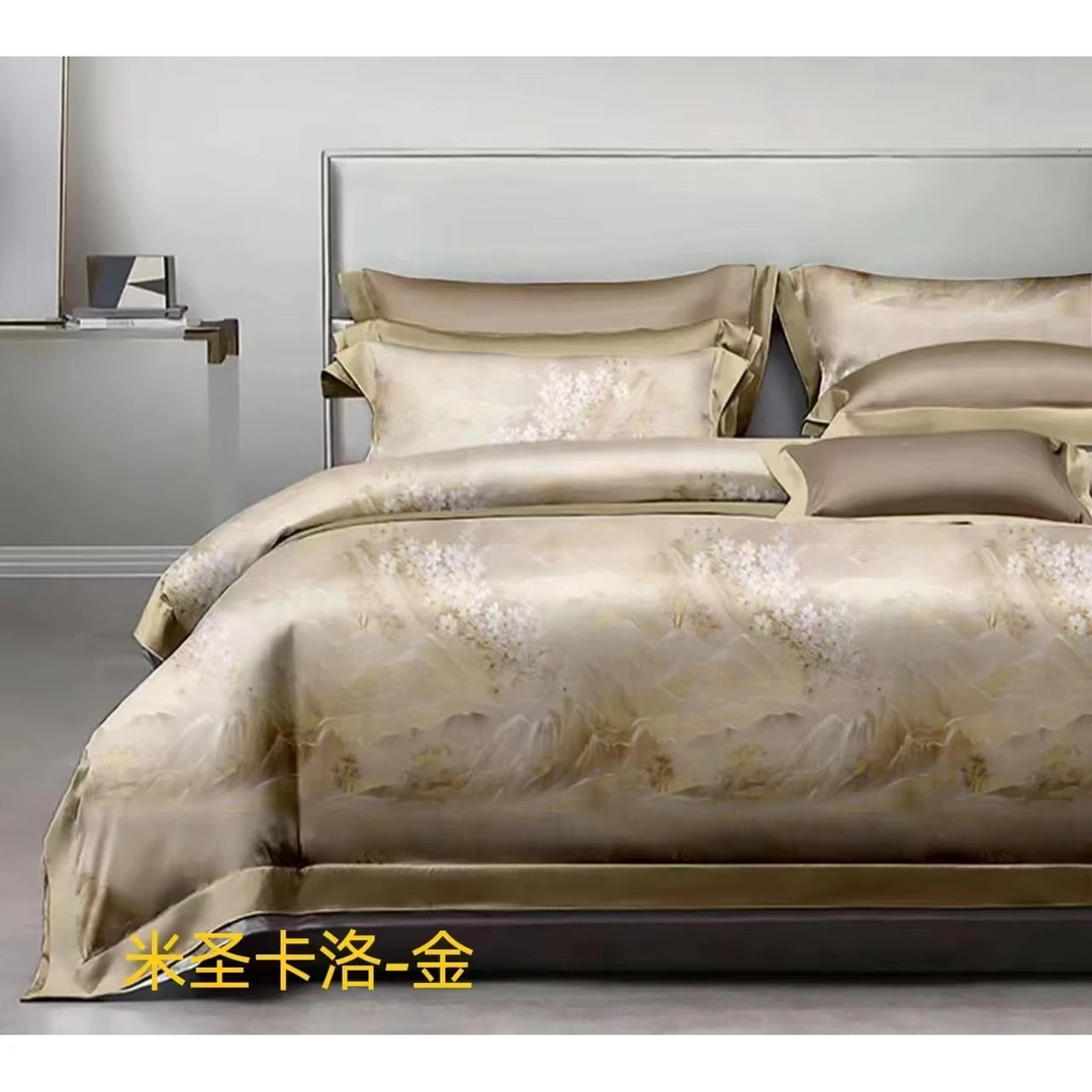 【高货清仓】欧式轻奢超柔加密长绒棉纯棉四件套-米圣卡洛/金