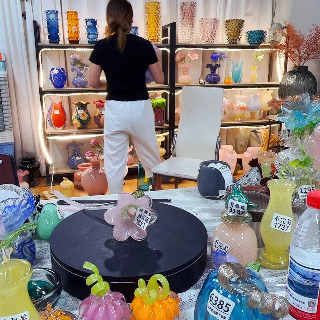 0891夜光瑕家悦花瓶花器摆件