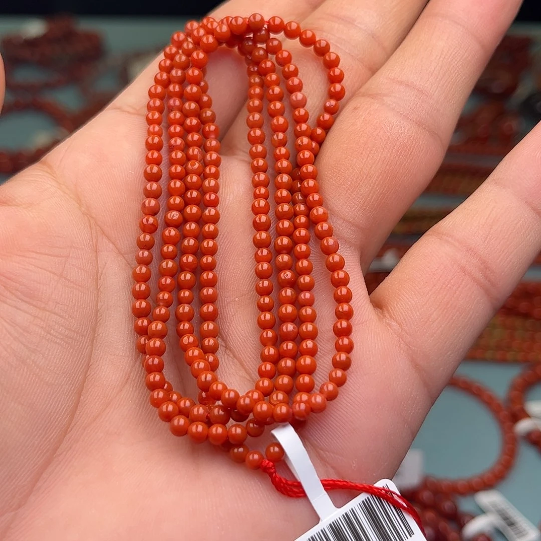 南红玛瑙未镶嵌手链精品小米珠卡3 +