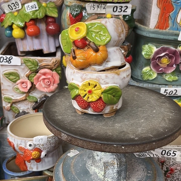 粗陶材质多肉花盆