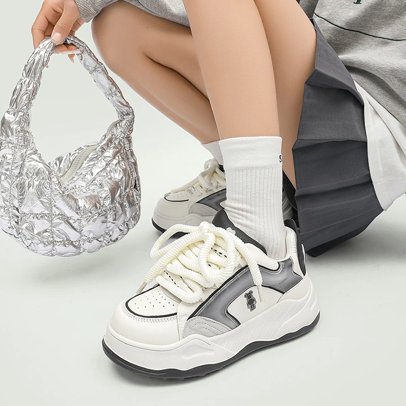 Violentbear/暴力熊板鞋ins春夏季透气运动鞋厚底百搭情侣休闲鞋