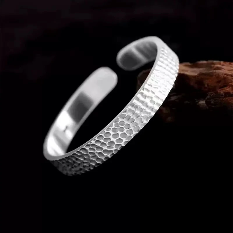 雪花锤纹锤点锤印时尚百搭手镯-A048