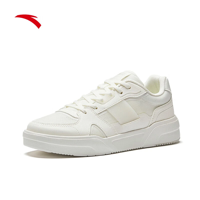 安踏 焦糖丨经典撞色低帮板鞋女2025夏季新款小白鞋女鞋122528014