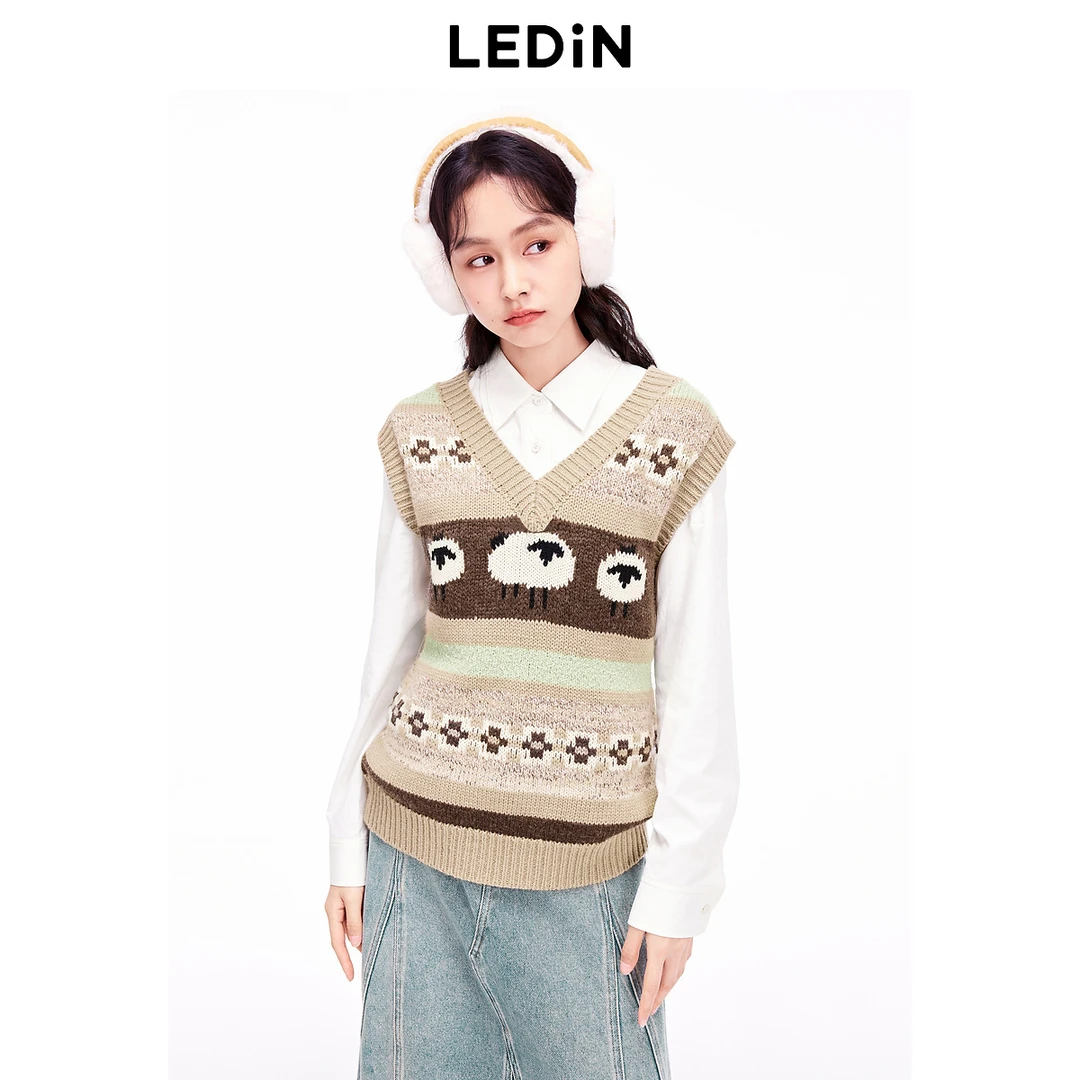 乐町小羊线背心2327