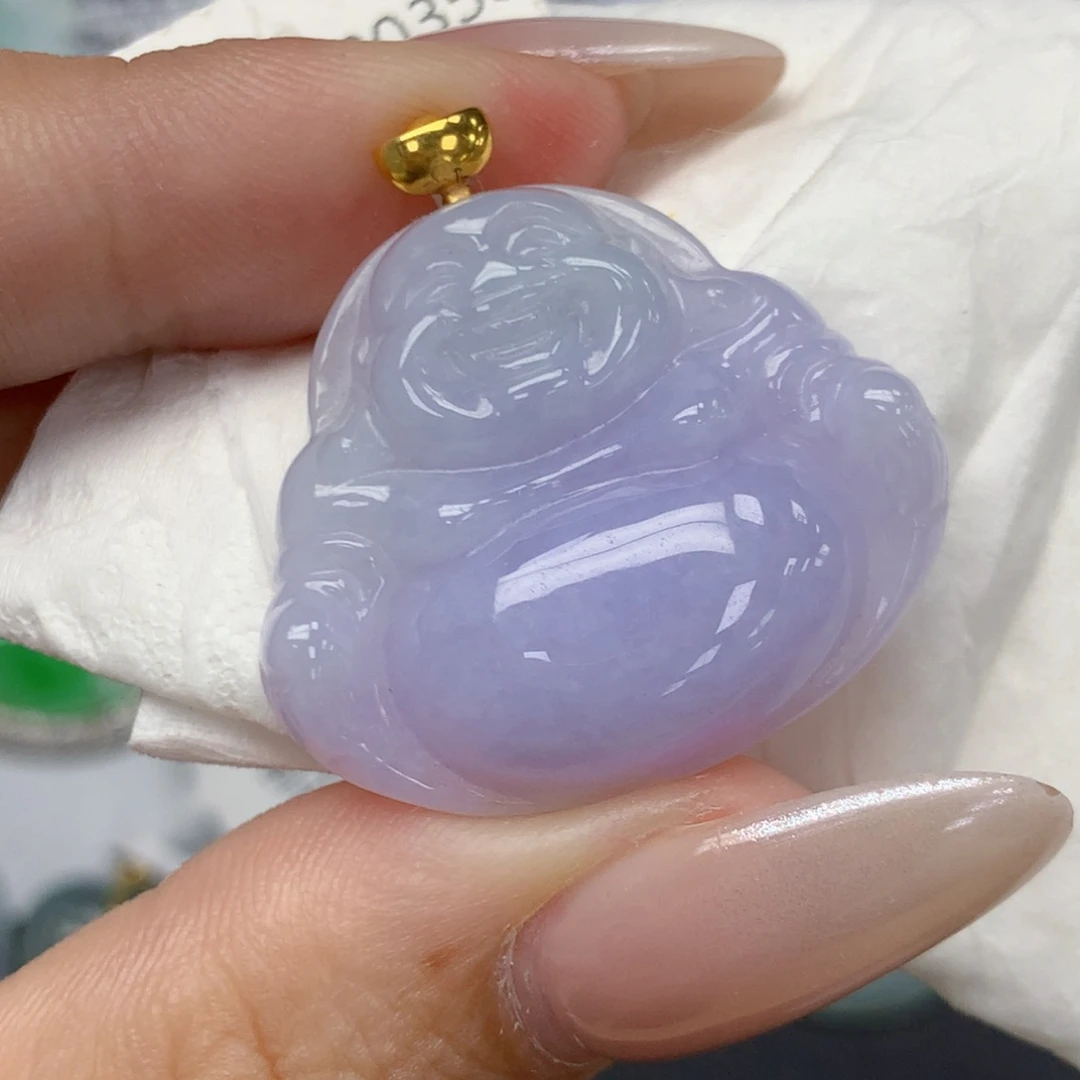 颈饰18K金镶嵌翡翠