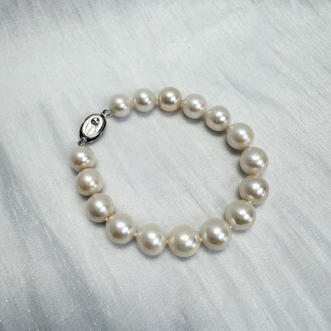 淡水珍珠手链 9-11mm S925银