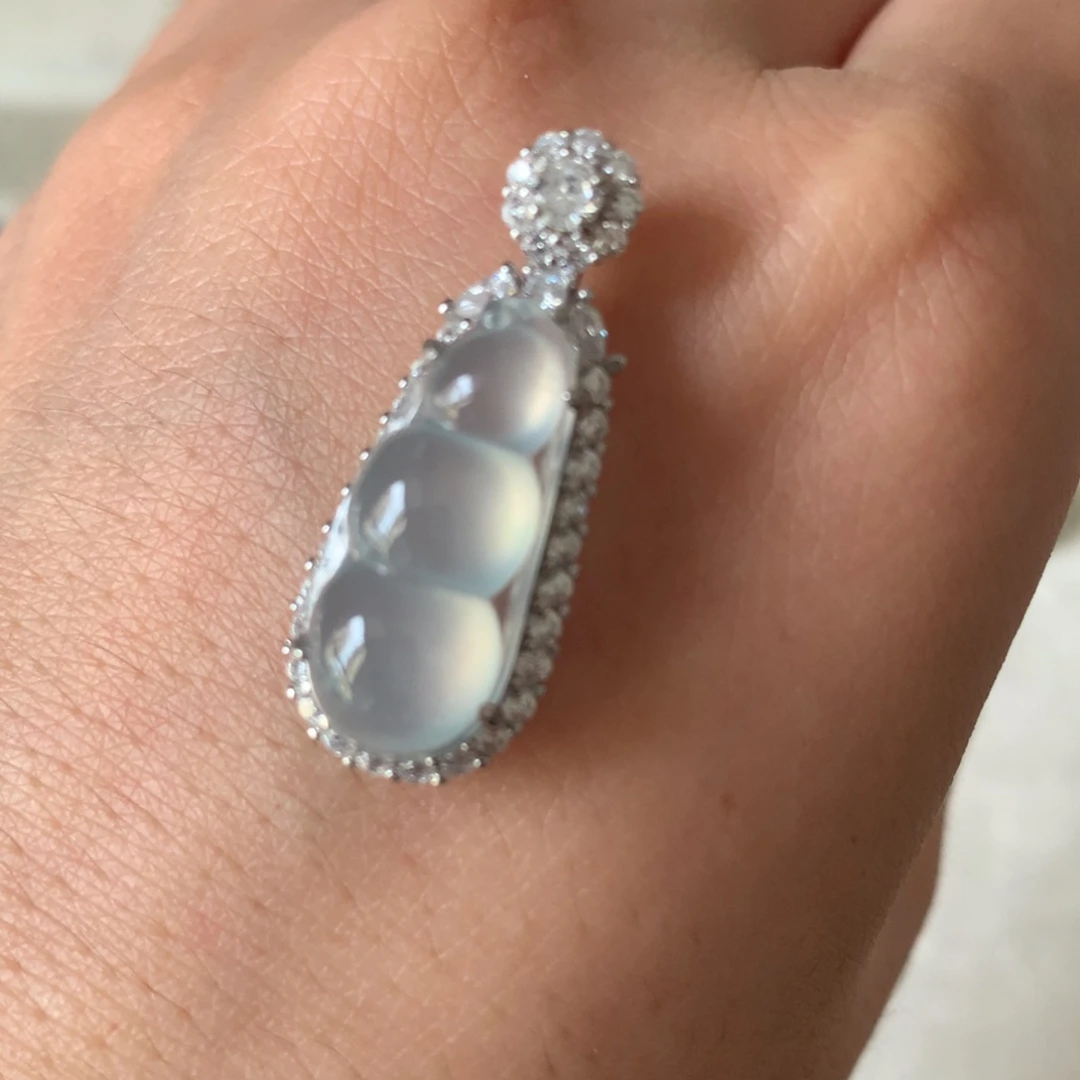 翡翠银S925镶嵌颈饰07