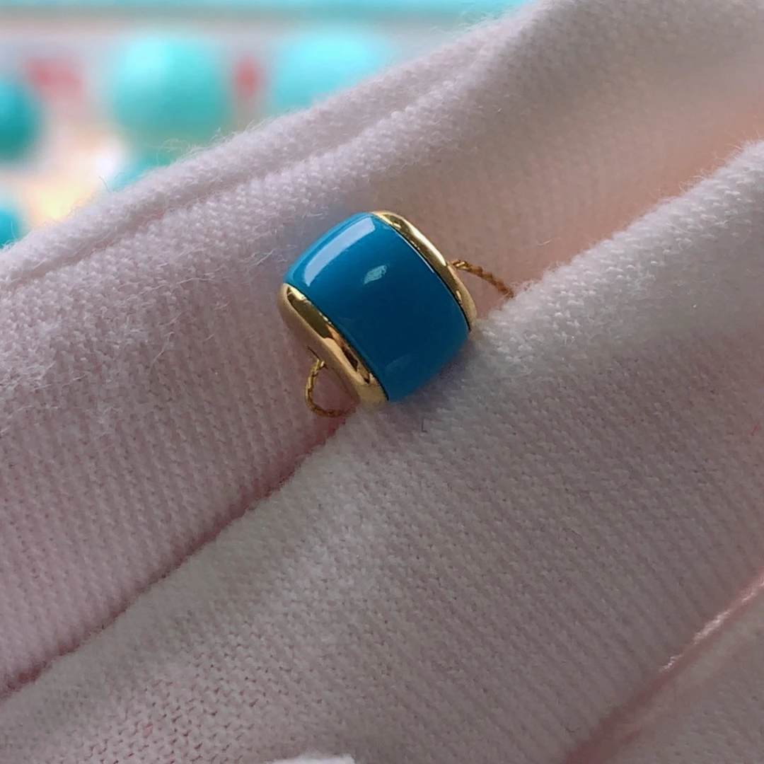 绿松石18K金镶嵌发饰