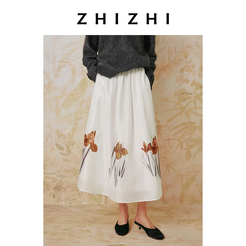 致知【创始人系列】歌令 A字半身裙25春中国风中式时尚ZZ2ESWB9053
