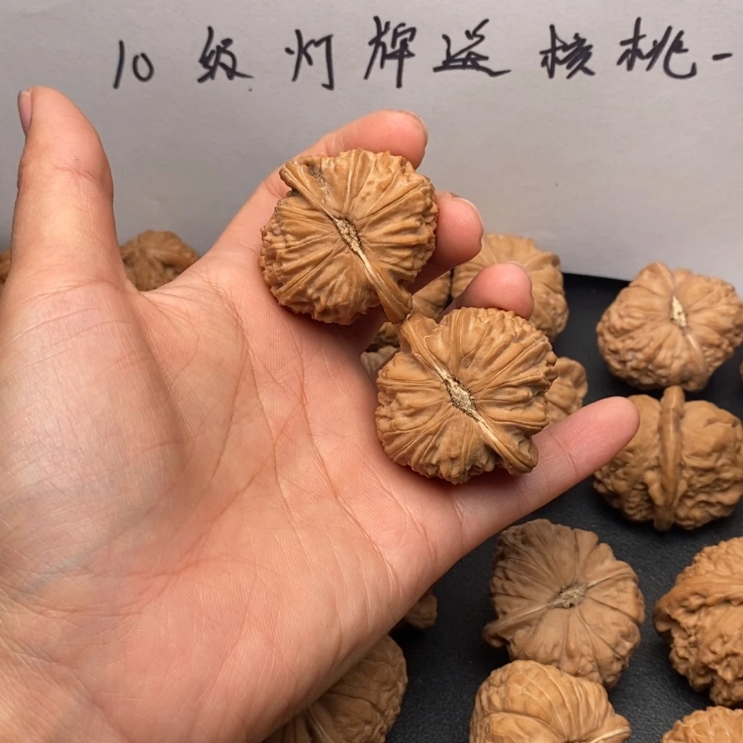 一***敌文玩核桃把件40+白狮子