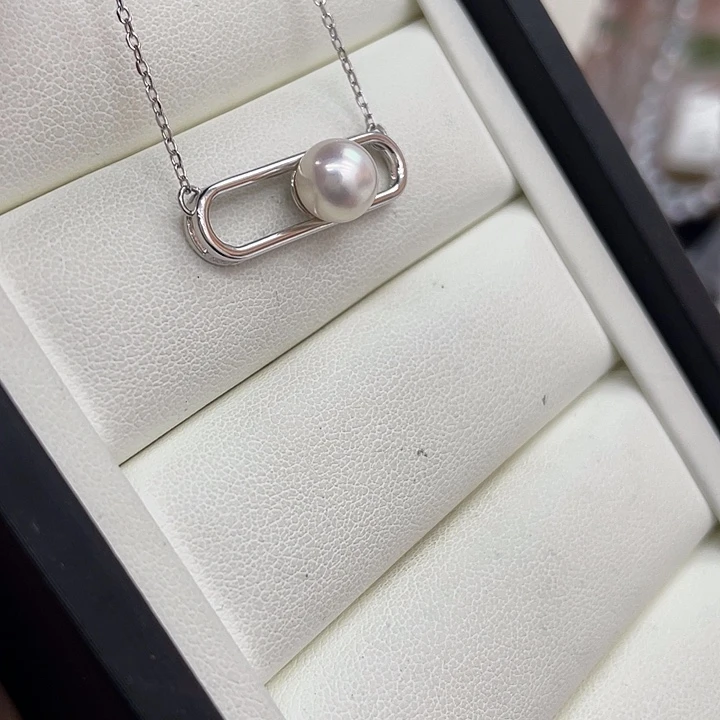 颈饰海水珍珠银S925镶嵌