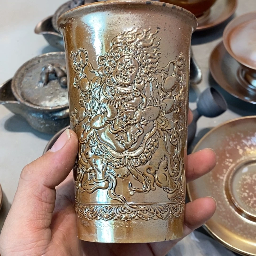 柴烧茶具陶瓷杯子