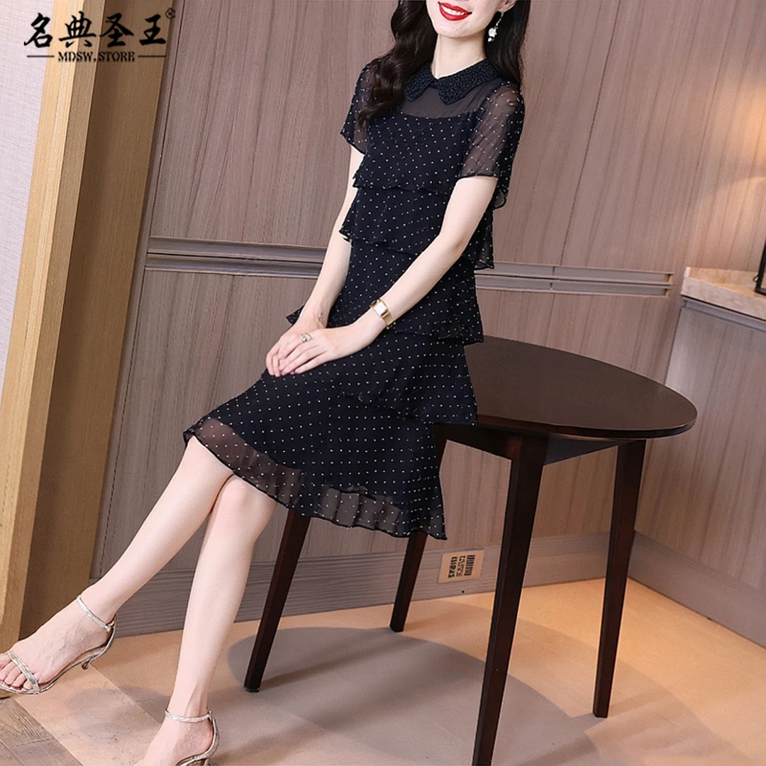 雪纺连衣裙2025新款夏今年流行爆款品牌广州十三行高端欧货女装