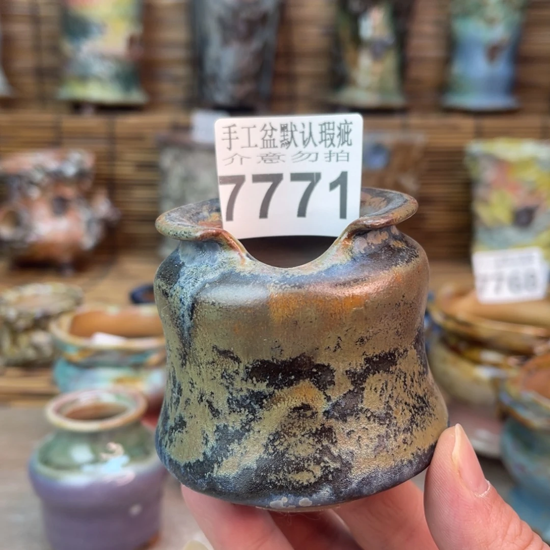 手工花盆默认瑕疵完美者勿拍