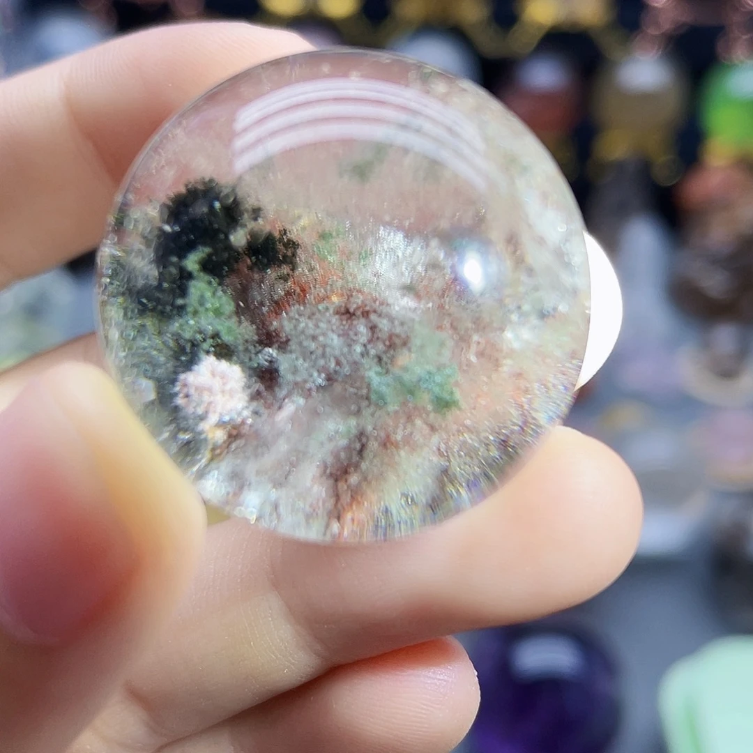 未镶嵌珠宝半成品水晶天然幽灵29mm