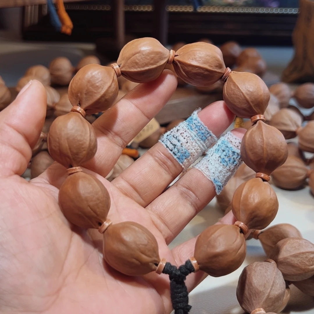 久***大手串橄榄核梅林铁核鲨鱼背素串 19×24