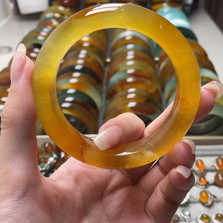 未镶嵌蛇纹石玉手镯56.2