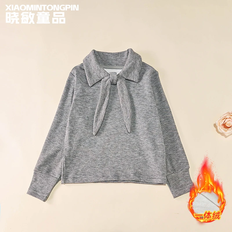 女童儿童蝴蝶结领口T恤3C5669
