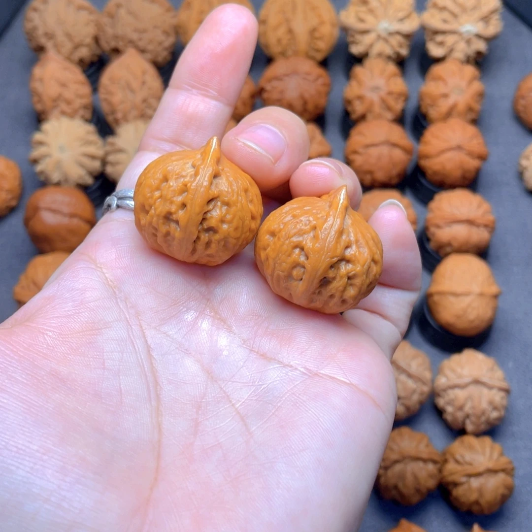 核桃文玩把件野生小磨盘