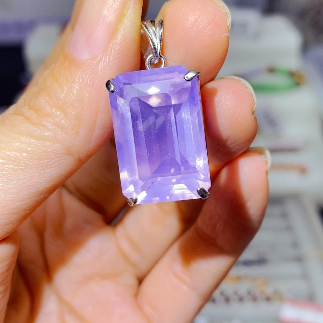 吊坠(赠链)银S925镶嵌紫晶