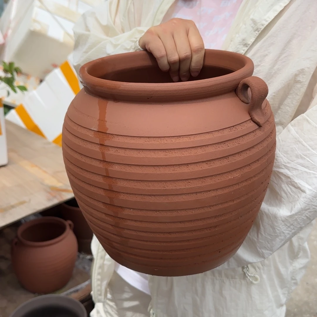 紫砂花盆口21高25宜兴紫砂