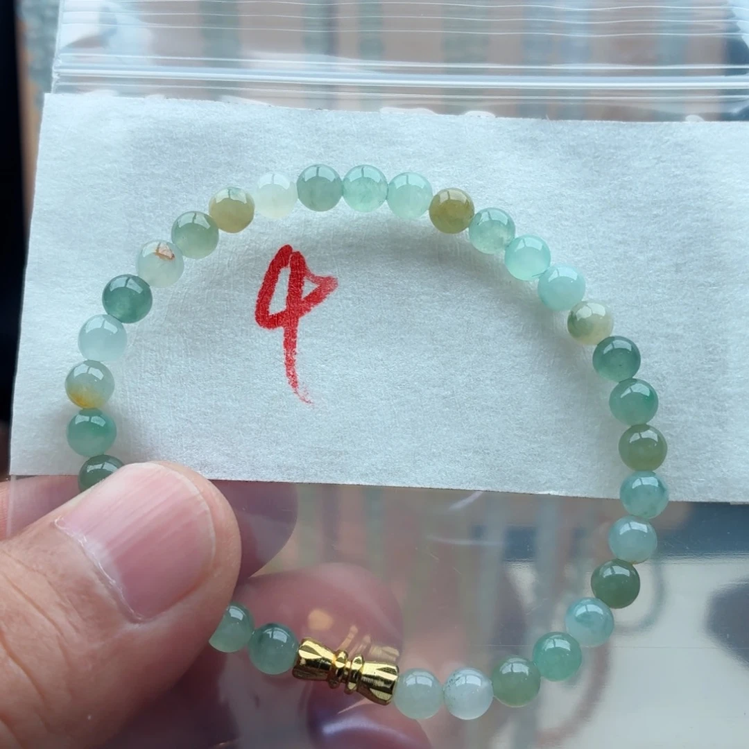 定制翡翠未镶嵌翡翠珠链。卡5.5