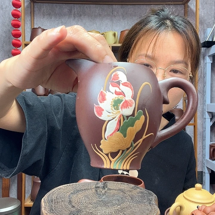 茶杯紫砂原矿紫泥