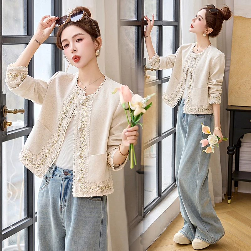 新中式国风外套女款爆款2025新款春季短款百搭小个子外套时尚洋气