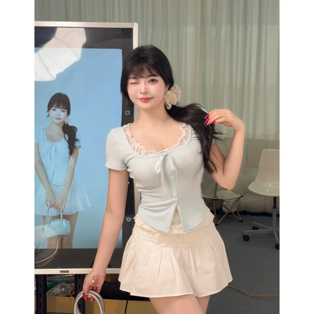 清清萌面侠芝士【限定周刊半裙】高腰百搭显瘦防走光A字半裙4467