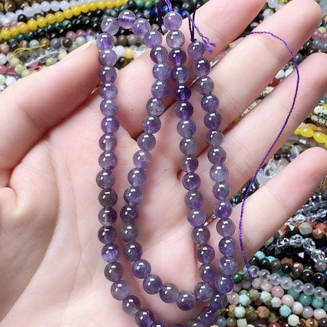 玛瑙/玉髓未镶嵌珠宝半成品卡6紫水晶一条