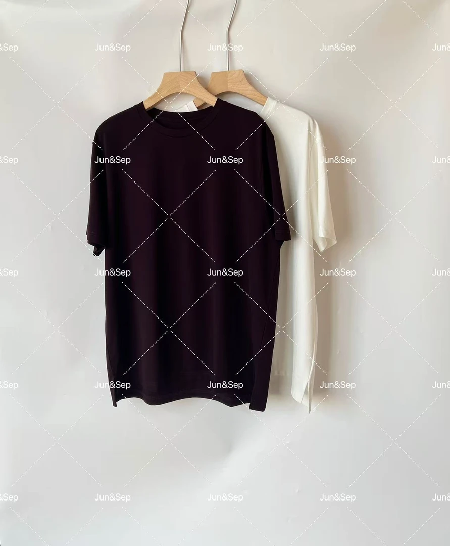 WMeng.*默契*小众款极简百搭显瘦腔调纯色T恤JS-T-25060501