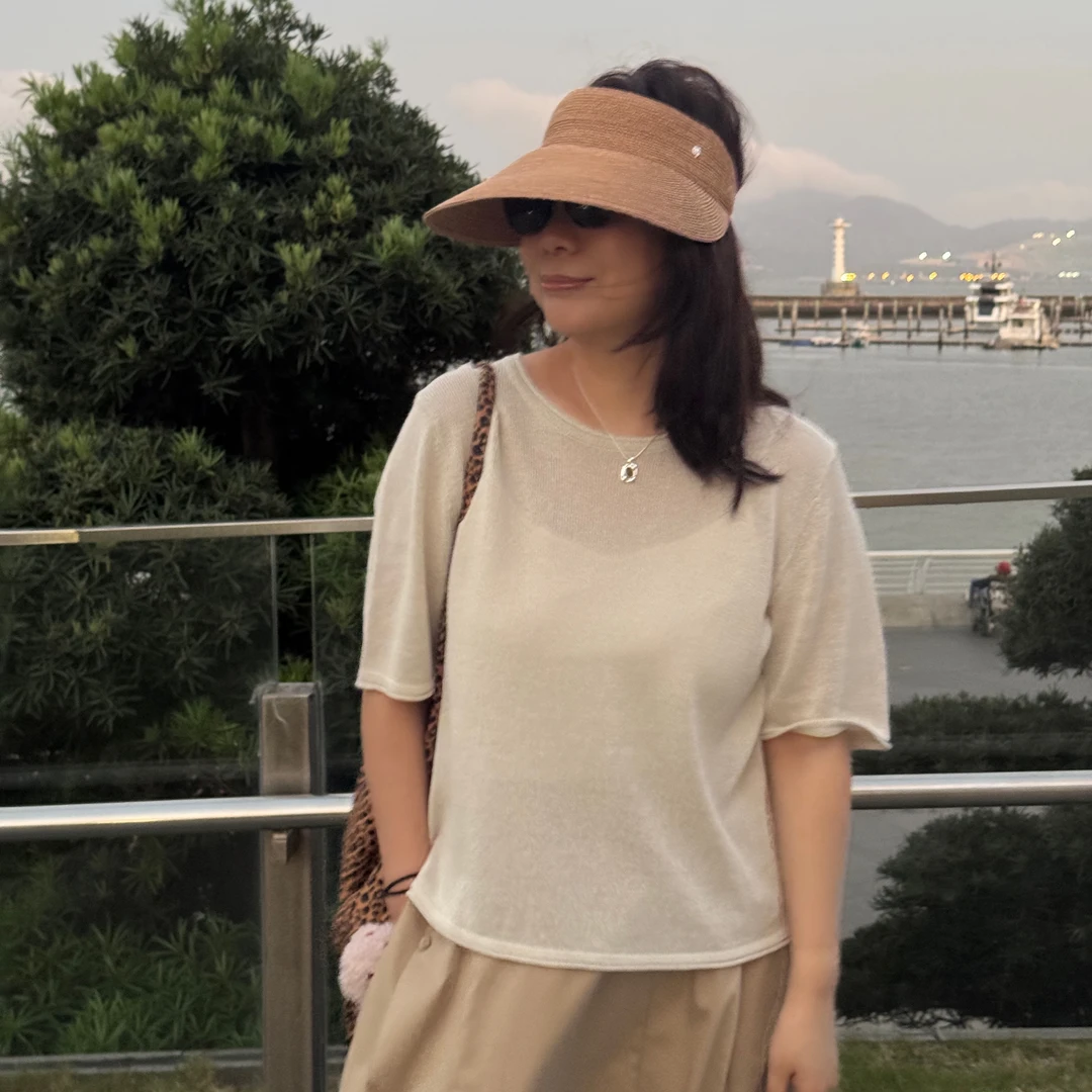 Ms.Qnn“轻时光”进口和纸简约显瘦高级感针织衫上衣 39T1019 Q姐