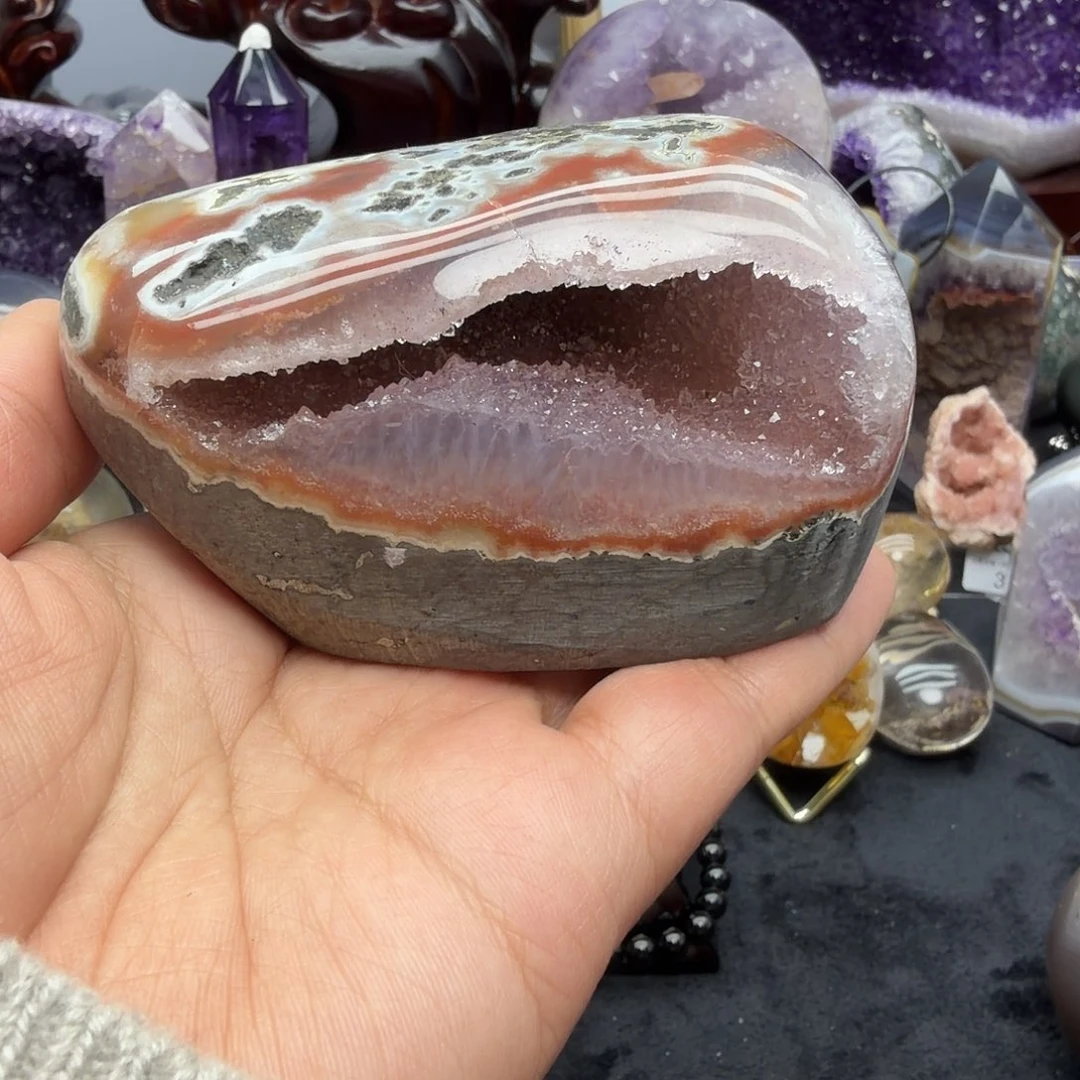 未镶嵌摆件水晶粉红色