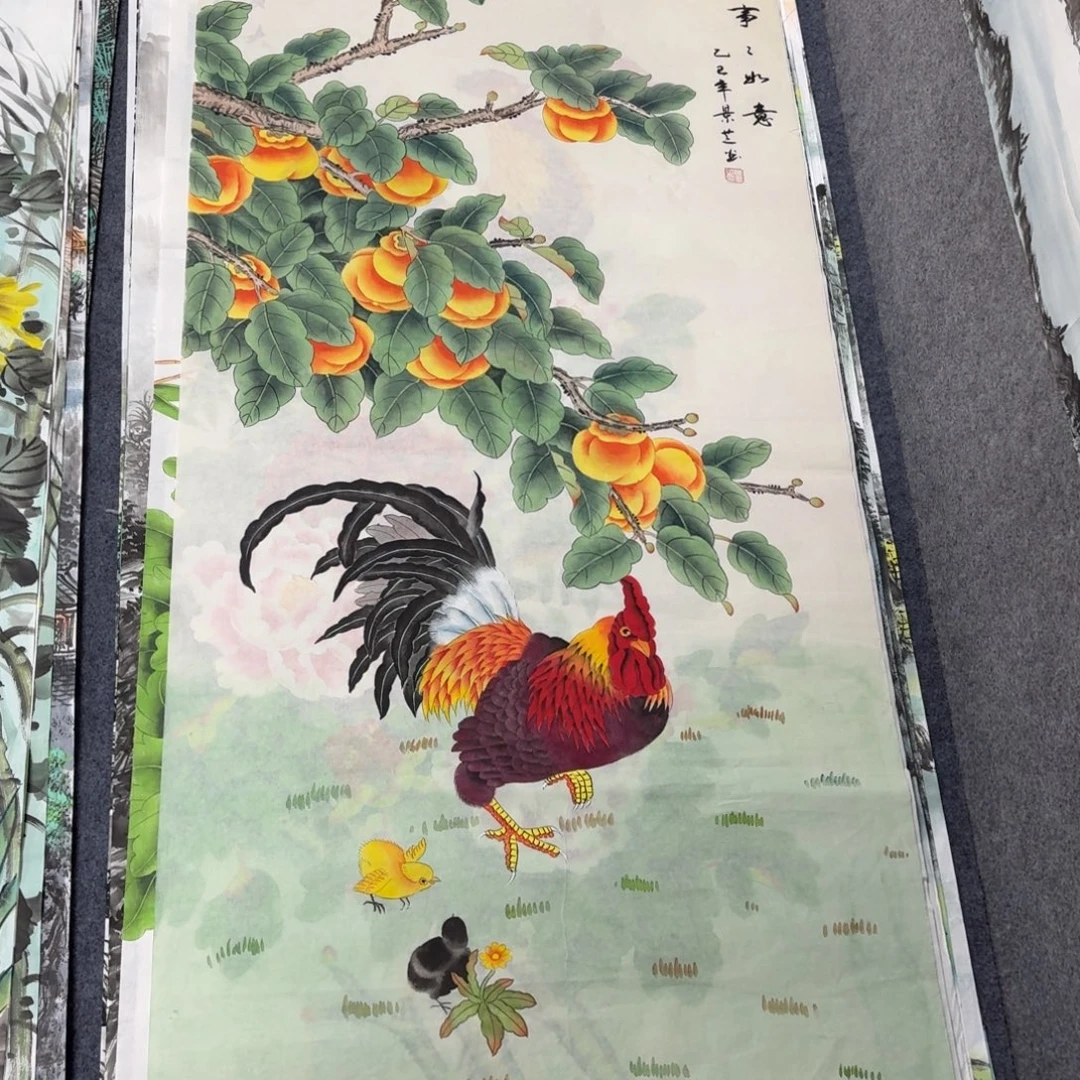 国画140×70工笔手绘画画画