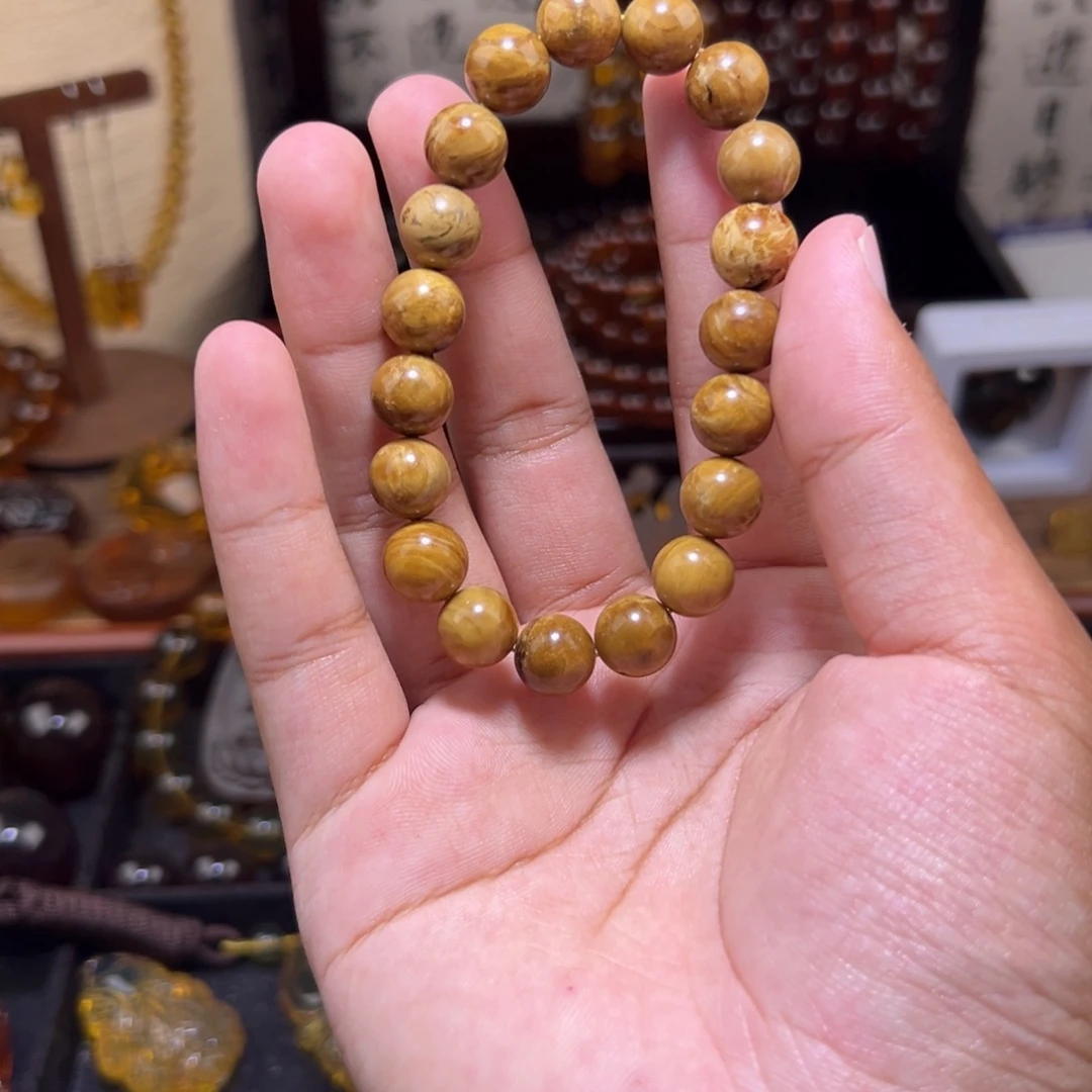 琥珀未镶嵌颈饰根珀手串