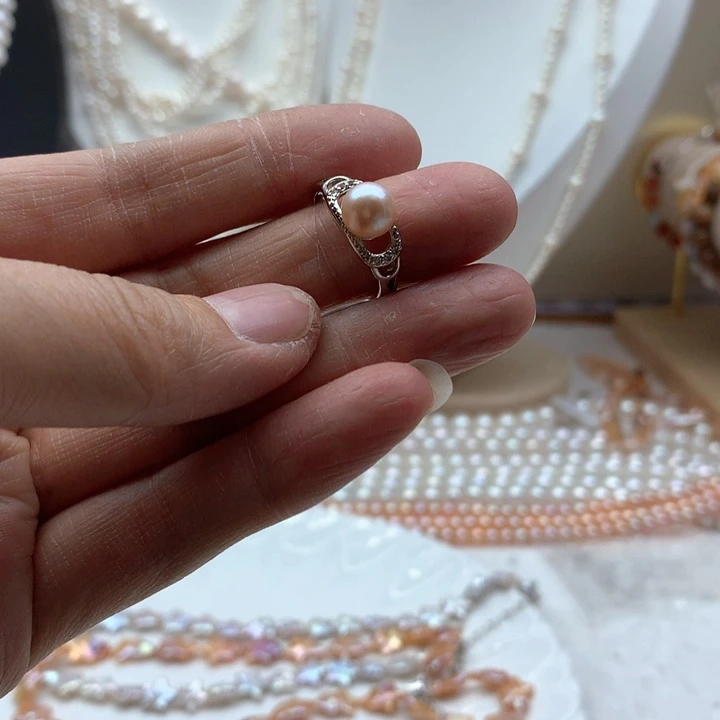 淡水珍珠吊坠(不含链)合金