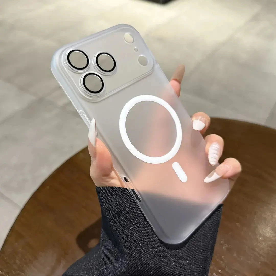雾面磨砂透明适用苹果17promax手机壳磁吸镜头全包防摔超薄保护套