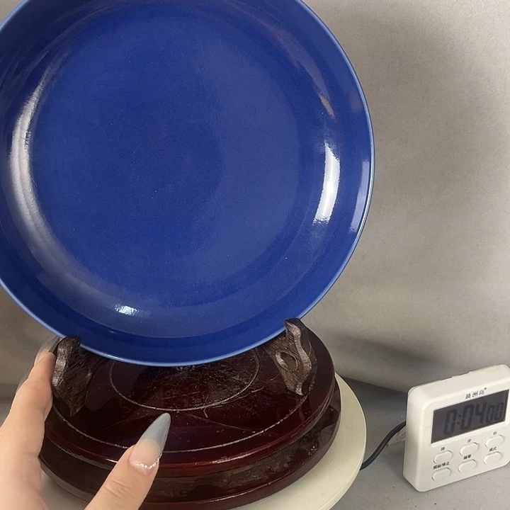 路***客霁蓝釉摆件制作工艺