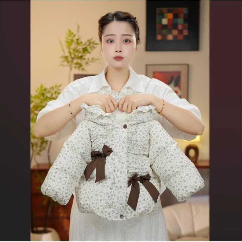 【YN童品】白鸭绒羽绒服女宝小童新款时尚保暖洋气连帽加厚冬小香风