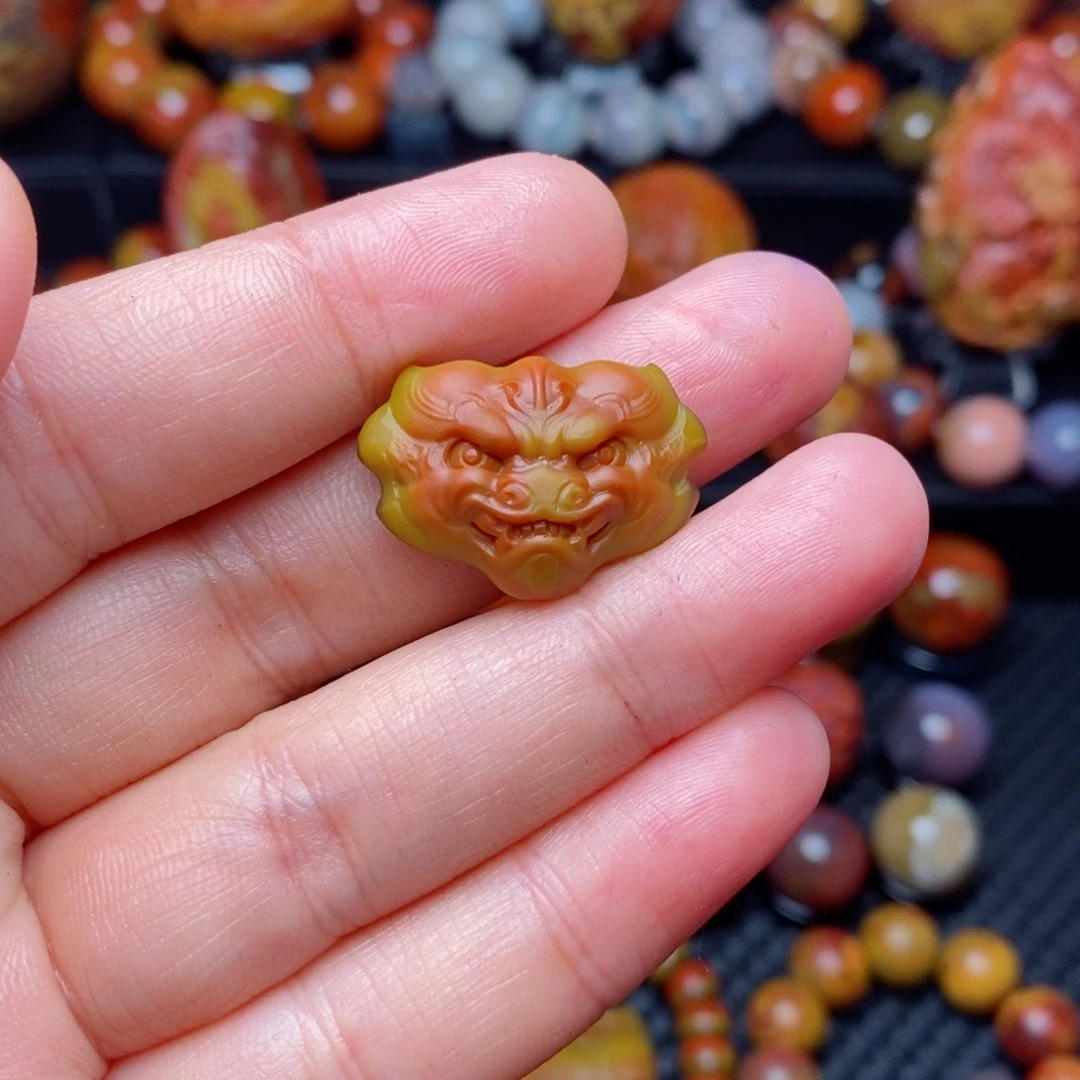 玛瑙/玉髓战国红玛瑙未镶嵌松****理