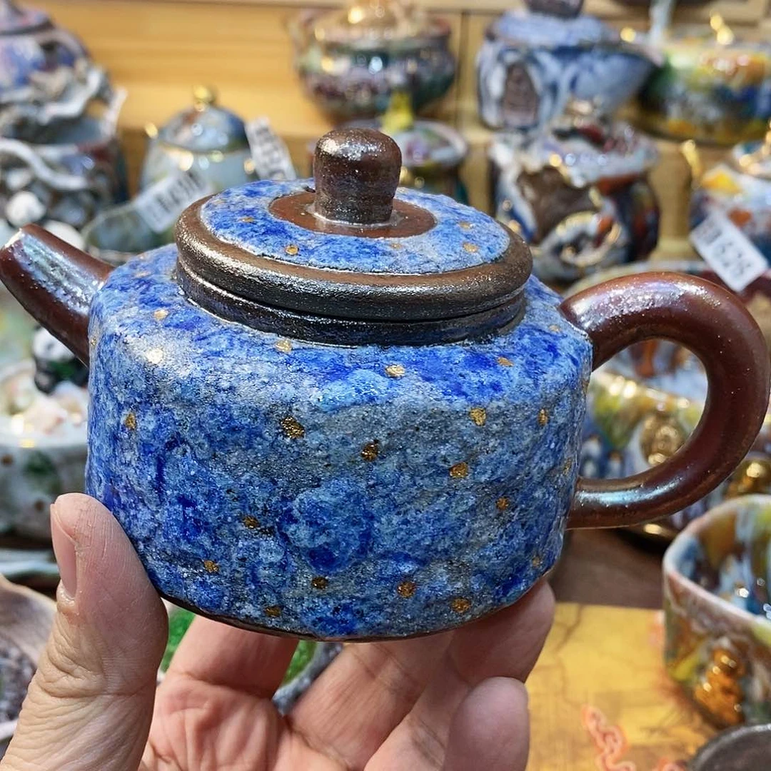 粗陶志野柴烧茶器