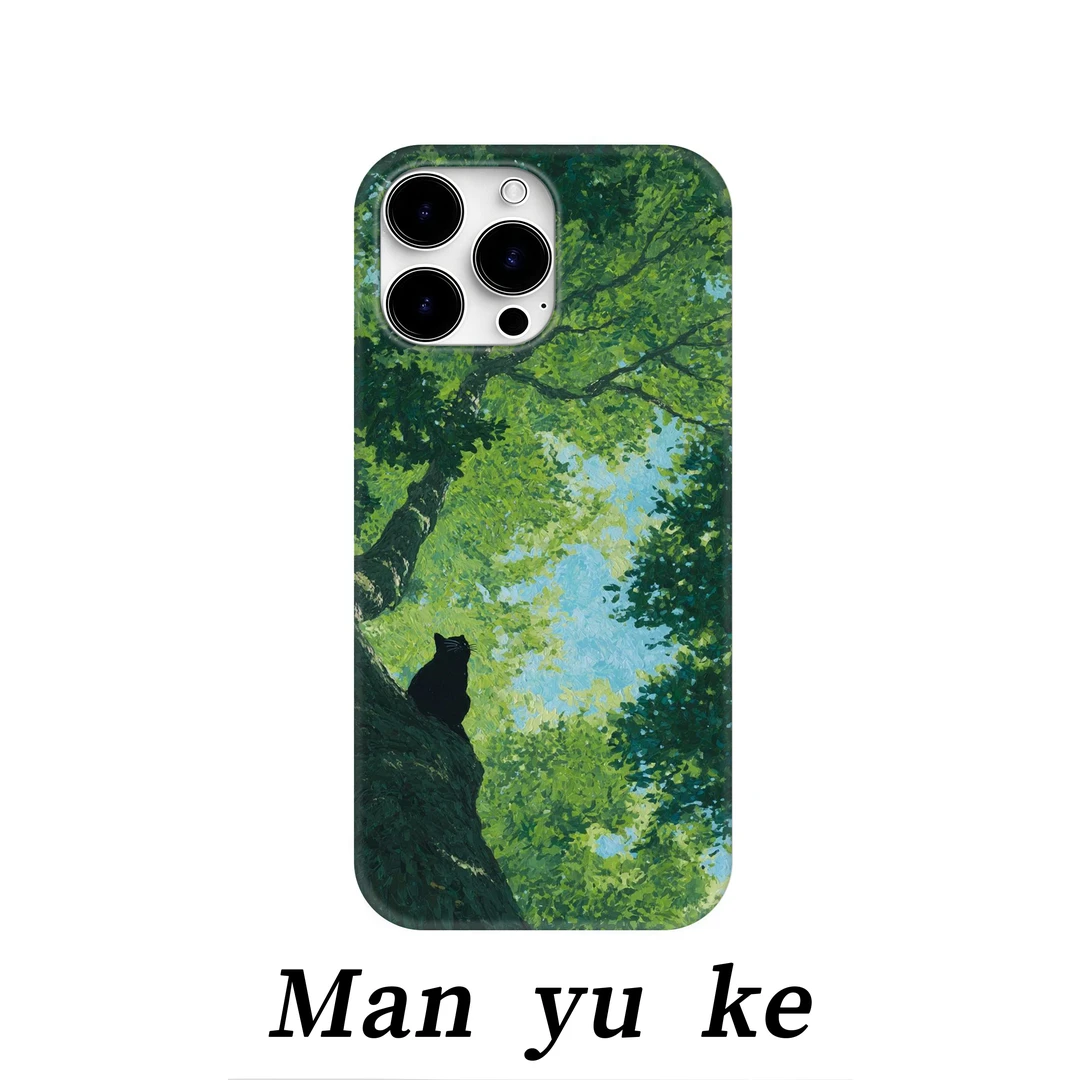 夏树与猫高级适用于苹果17promax华为荣耀小米vivoppo一加手机壳