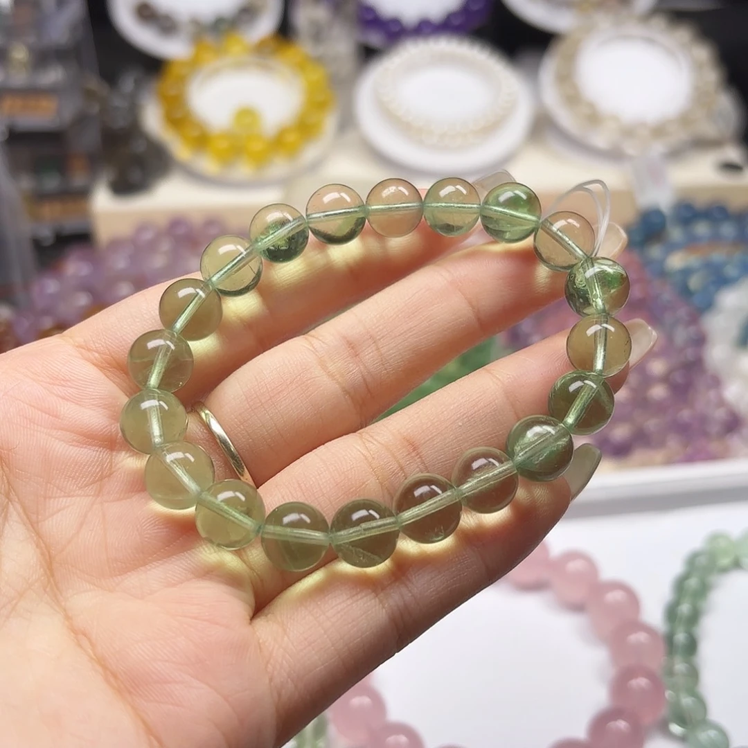 水晶手链未镶嵌诗*绿萤石9.7