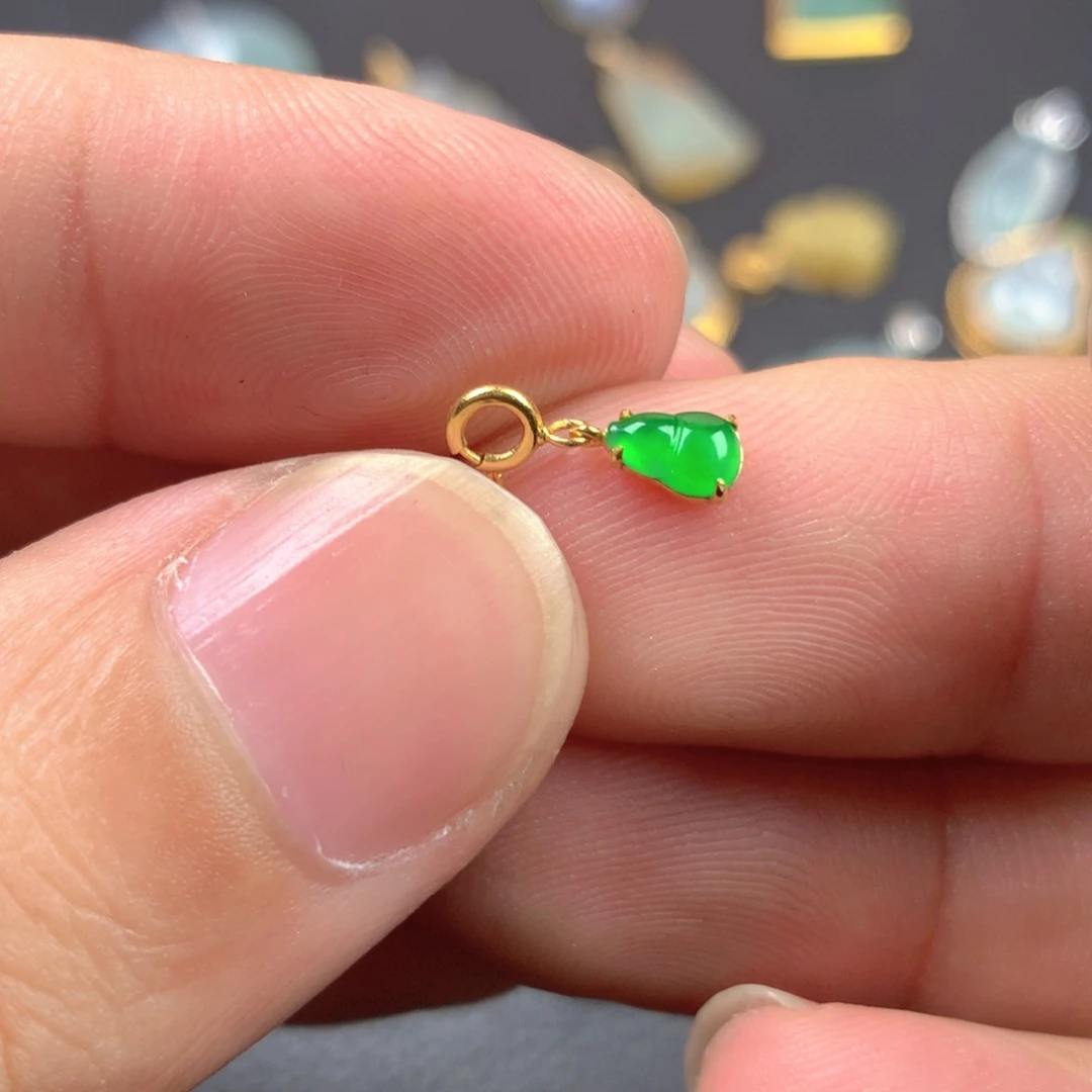 【闪购商品】翡翠18K金镶嵌颈饰翡翠