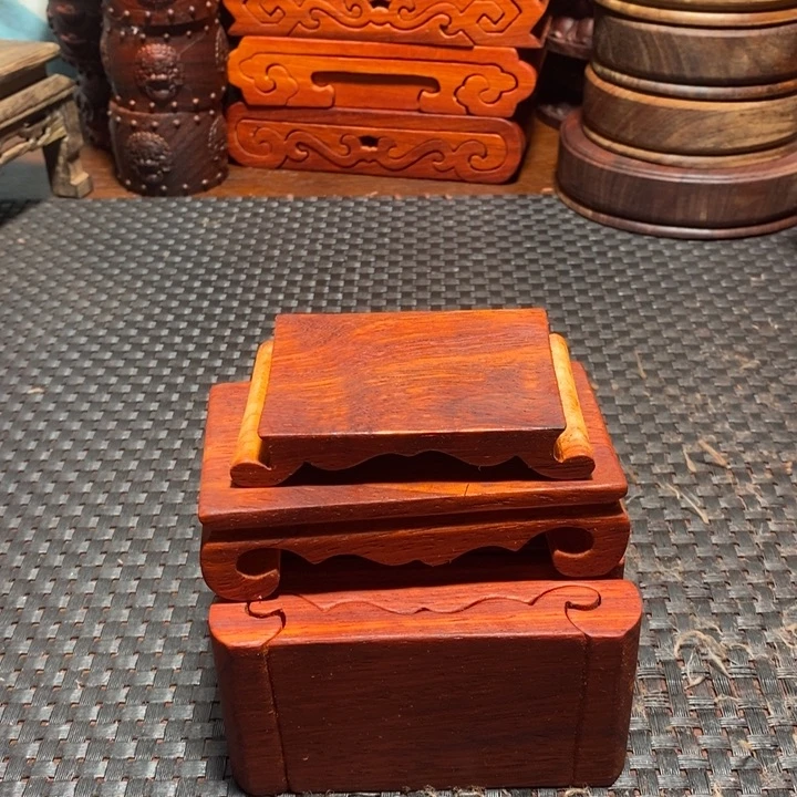 邵氏紫檀红花梨底座