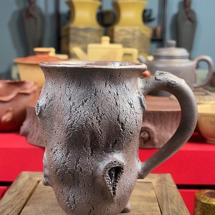 茶杯紫砂树桩手工杯