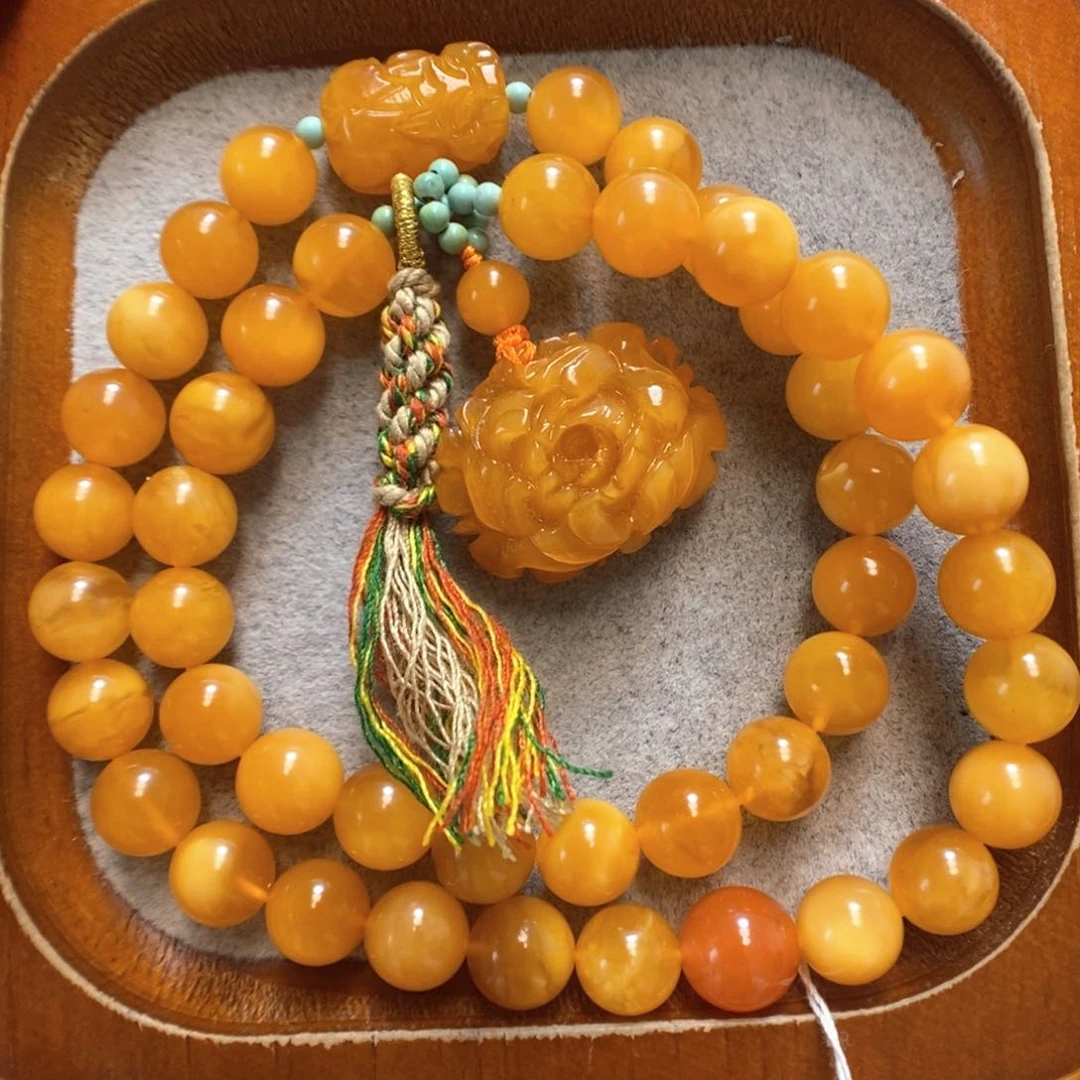 未镶嵌蜜蜡手串蜜蜡手串