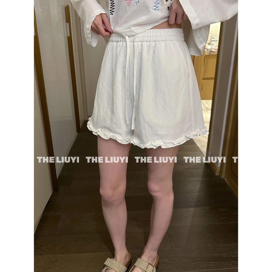 【LIUYI】可露丽~夏季减龄花边显瘦短裤550911