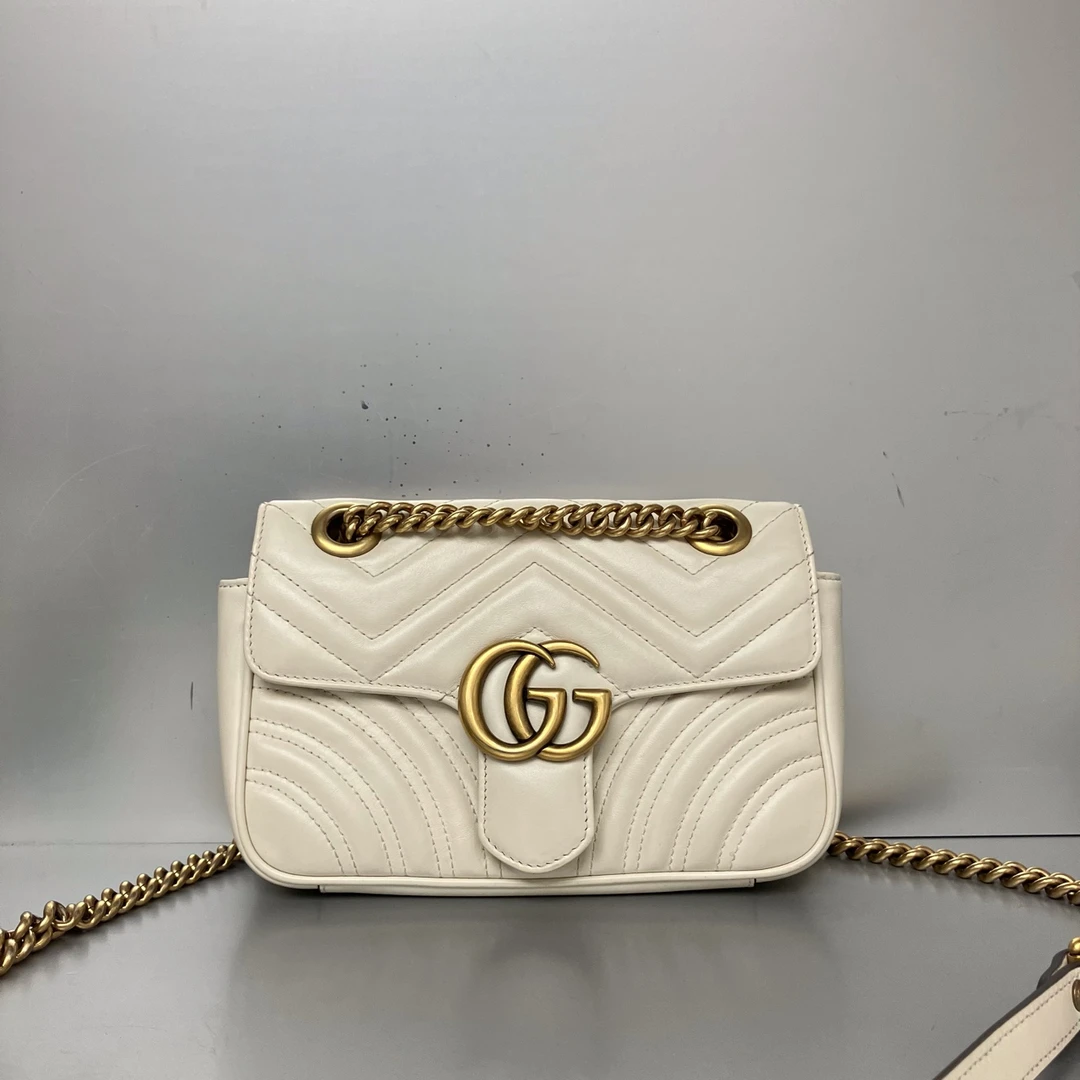 99新 GUCCI/古驰 gucci 马蒙 白金22 98新