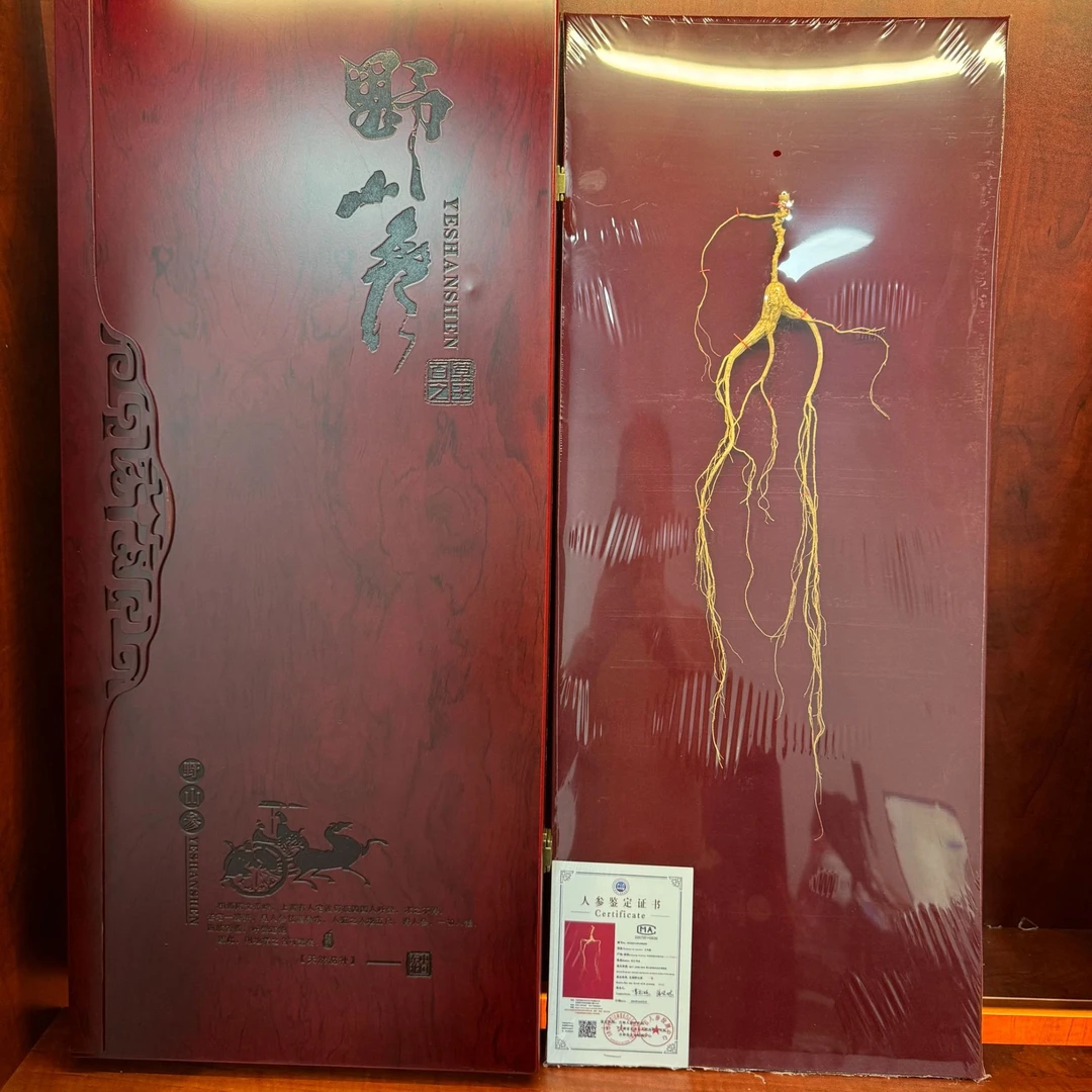 达人店 长白山野山参国检一等品 80版 高端雕花礼盒（高80cm宽40）